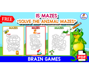 15 FUNNY MAZES | Animals Theme