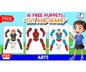 16 FREE PUPPETS OF SUPER HEROS | FREE RESOURCE FOR KIDS