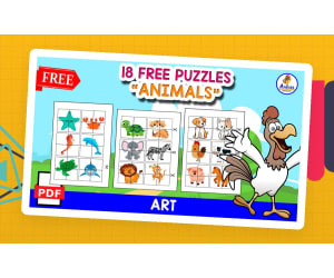 18 FREE PUZZLES OF ANIMALS | BRAIN GAME FOR KIDS