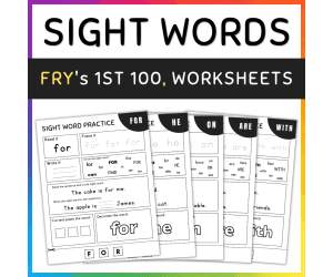 1st 100 Fry Sight Words Worksheets & Activities, #11-20, SET 1