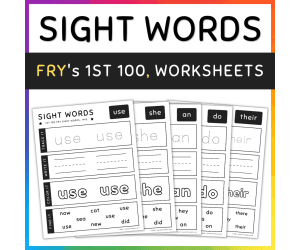 1st 100 Fry Sight Words Worksheets & Activities, #41-50, SET 5