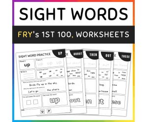 1st 100 Fry Sight Words Worksheets & Activities, #51-60, SET 1
