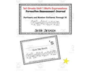 1st Grade Math Exit Slip Journal | Unit 1 Math Expressions