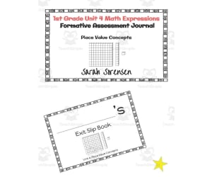 1st Grade Math Exit Slip Journal | Unit 4 Math Expressions