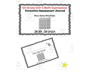 1st Grade Math Exit Slip Journal | Unit 5 Math Expressions