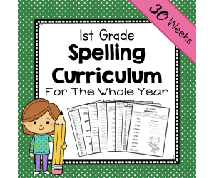 1st Grade Spelling Unit | Spelling Curriculum | Spelling Lists