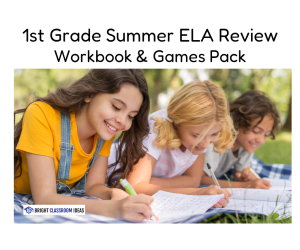 1st Grade Summer ELA Review Workbook & Games Pack