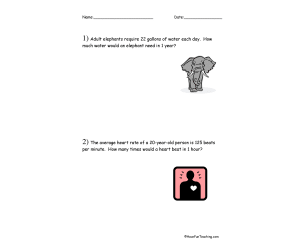 2 and 3 Digit Word Problems Multiplication Worksheet
