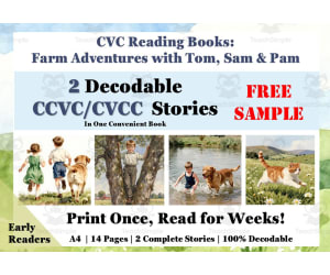 2 Decodable Readers | CCVC CVCC Words | Science of Reading: SAMPLE