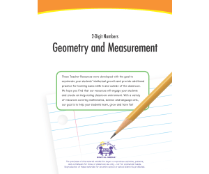 2-Digit Numbers: Geometry and Measurement Printable Workbook