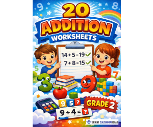 20 Addition Worksheets for Grade 2