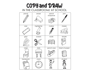 20 Copy and Draw Spelling Vocabulary Worksheets - Classroom Theme
