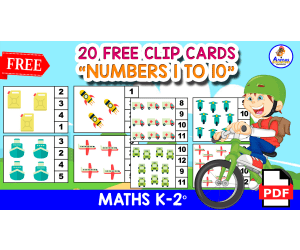 20 COUNT AND CLIP CARDS | Count 1 to 10 FREE RESOURCE