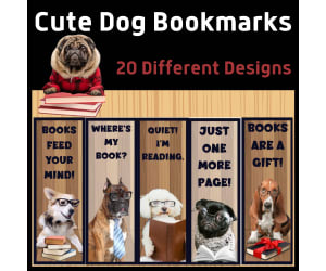 20 Cute Dog Bookmarks (20 Pages)