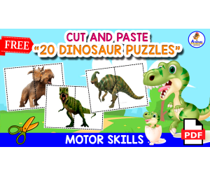 20 DINOSAUR PUZZLES | Cut and Paste
