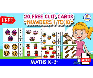 20 FREE CLIP CARDS | COUNTING 1 TO 10 WITH FOOD