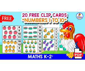 20 FREE COUNTING CARDS | NUMBERS 1 TO 10 with FOOD