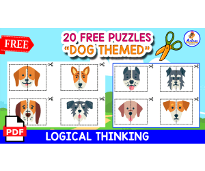 20 FREE PUZZLES OF DOGS THEMED