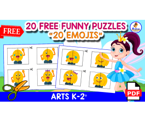20 FREE PUZZLES OF EMOJIS | Cut Out Activity