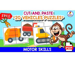 20 FREE PUZZLES OF HEAVY LOAD VEHICLES | Cut and Paste