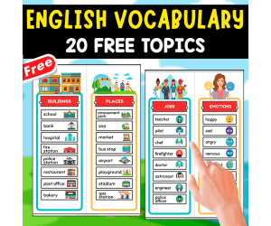 20 FREE TOPICS OF ENGLISH BASIC VOCABULARY