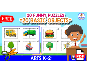 20 FUNNY PUZZLES | Basic Objects for Kids