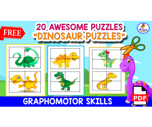 20 FUNNY PUZZLES | Dinosaur Theme
