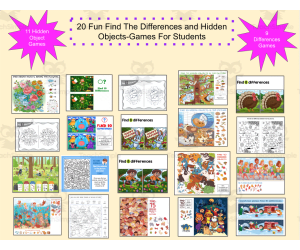 20 Hidden Objects & Find The Differences Puzzles and Games