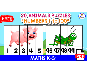 20 NUMBERS PUZZLES 1 to 100 | Animals Theme