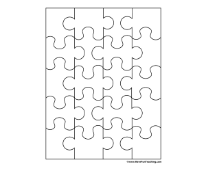 20 Pieces Blank Puzzle