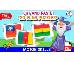 20 PUZZLES OF THE FLAGS | Cut and Page