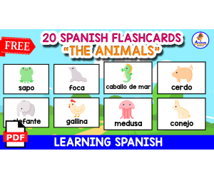 20 SPANISH FLASHCARDS | The Animals