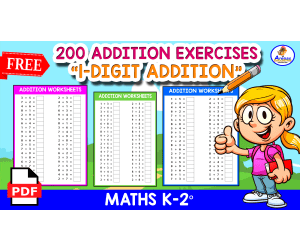 200 ADDITION EXERCISES | 5 Worksheets