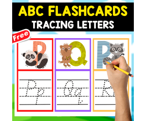 26 ABC FLASHCARDS FOR TRACING LETTERS | ANIMAL THEMED