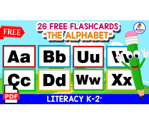 26 ALPHABET FLASHCARD | BLACK AND WHITE THEMED