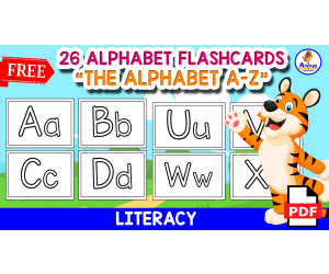 26 ALPHABET FLASHCARDS | FREE BLACK AND WHITE THEMED
