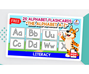 26 ALPHABET FLASHCARDS | FREE BLACK AND WHITE THEMED