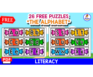 26 FREE PUZZLES OF THE ALPHABET | A TO Z
