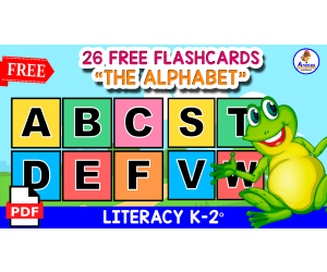 26 SQUARE FLASHCARDS OF THE ABC | Color Themed