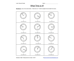2.MD.7 Common Core Worksheet