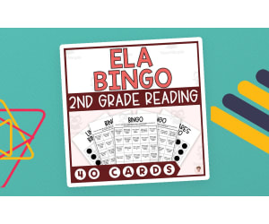 2nd Grade ELA Reading Skills Bingo (40 Cards, 8 Patterns)