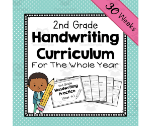 2nd Grade Handwriting Curriculum | Year-Long Printable Workbook