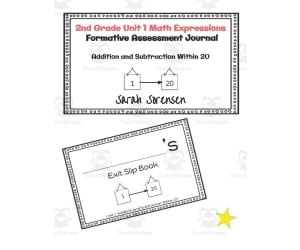 2nd Grade Math Exit Slip Journal | Unit 1 Math Expressions