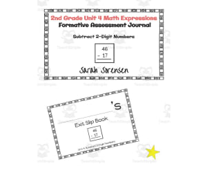 2nd Grade Math Exit Slip Journal | Unit 4 Math Expressions