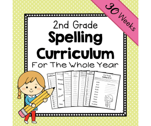 2nd Grade Spelling Unit |Spelling Curriculum | Spelling Lists