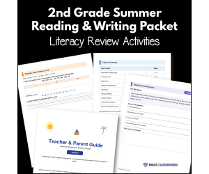 2nd Grade Summer Reading & Writing Packet | Literacy Review Activities