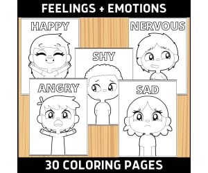 30 Feelings & Emotions Coloring Pages