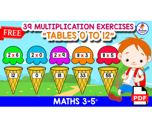 39 FREE MULTIPLCATION EXERCISES | Tables 0 to 12