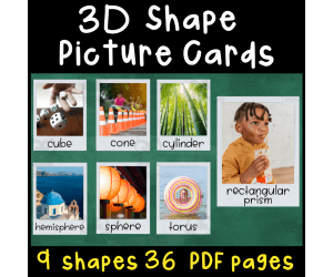 3D Shape Picture Cards