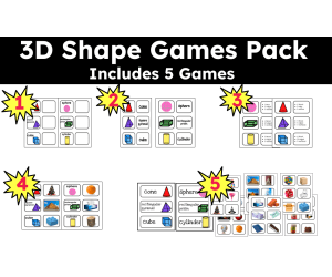 3D Shapes Game Pack (Includes five games)